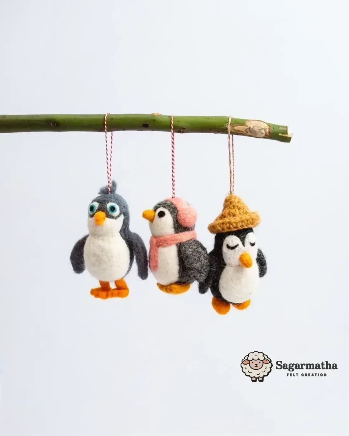 Felt Penguins Ornament