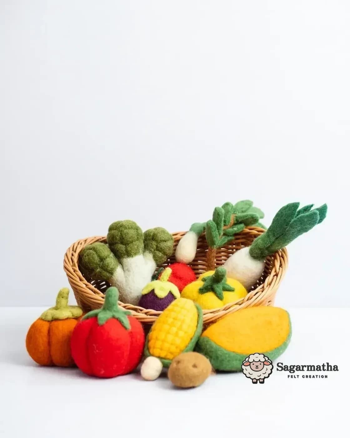 Hand-Felted Vegetable Play Set