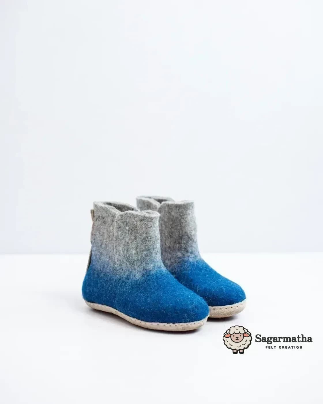 Dyed Wool Felt Ankle Boot
