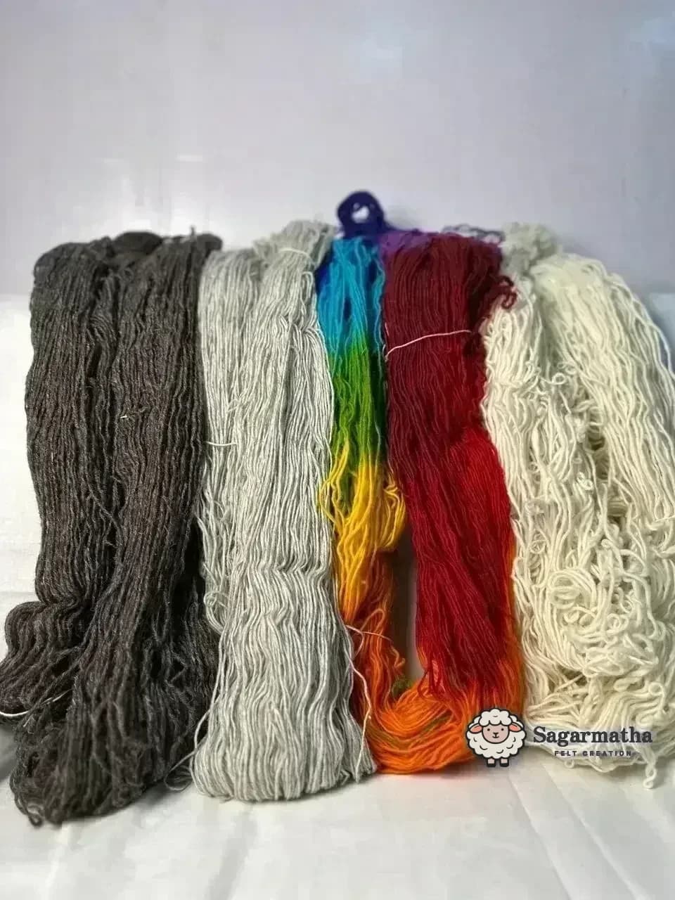 Multicolor Wool Yarn Bundle