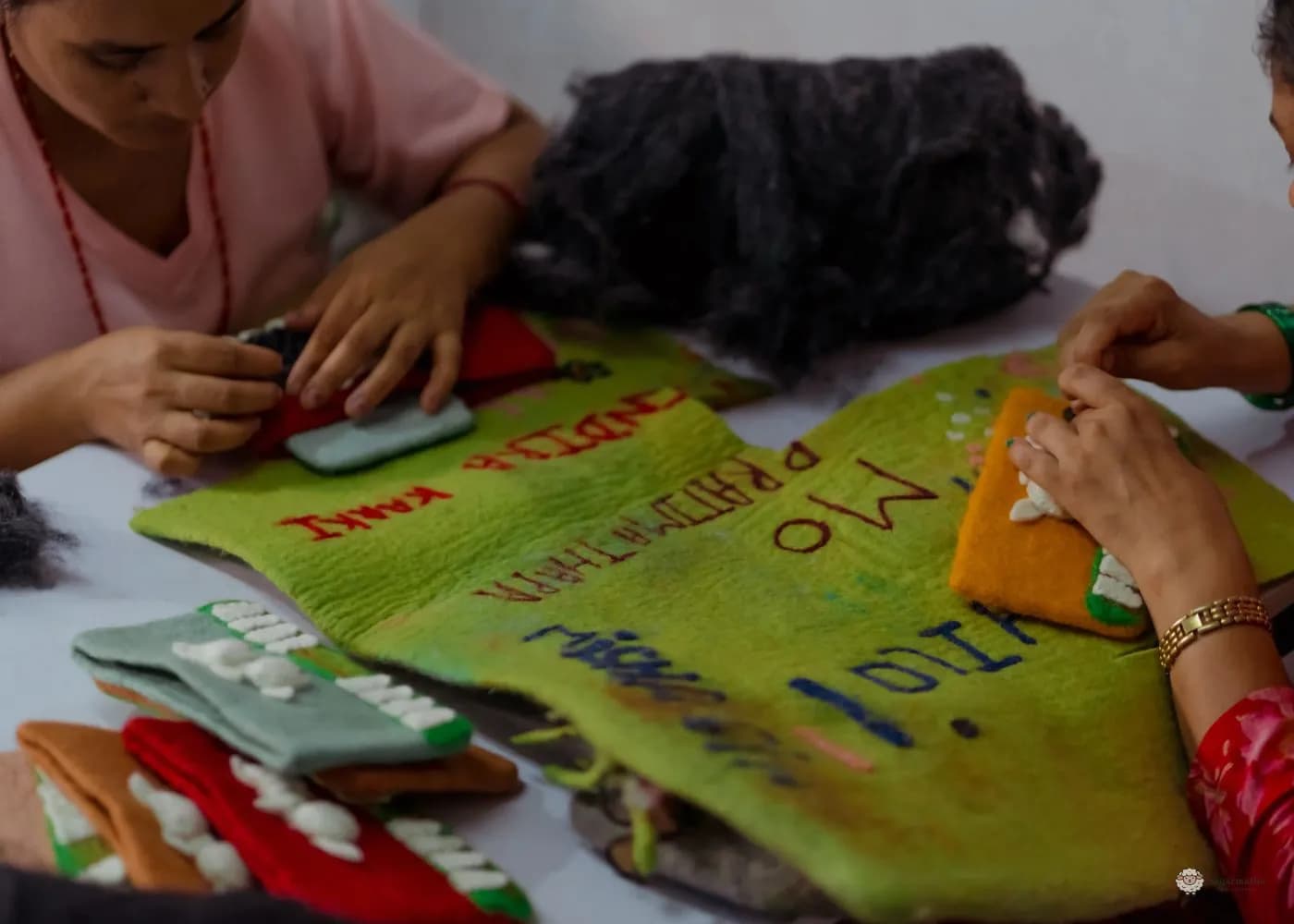 Felt products at Sagarmatha felt creation